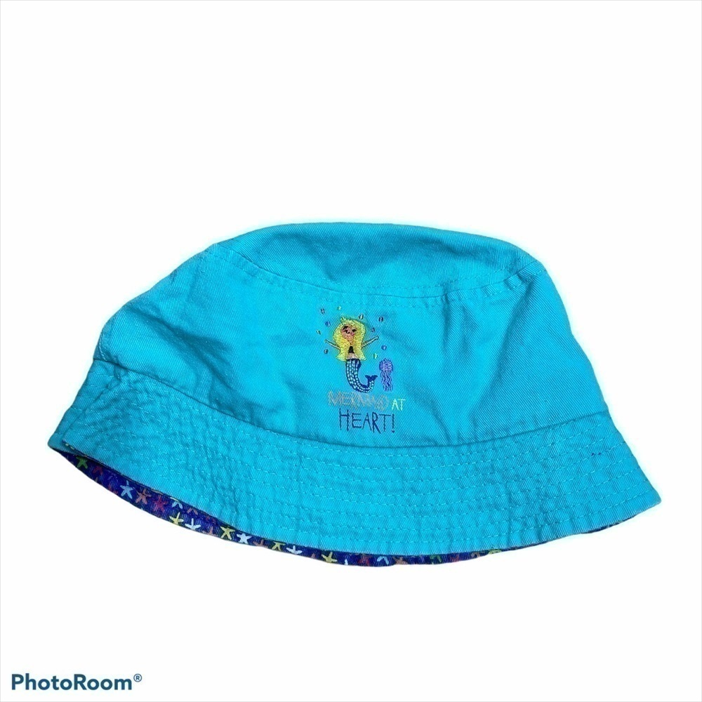 Mermaid at Heart Bucket Hat Blue Sz 4-6x Girls